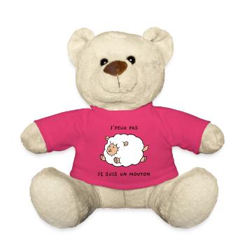 J'peux pas je suis un mouton - Nounours - rose - Devant