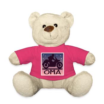 MOTORRAD OMA - GROßMAMA - Teddy - Pink - Vorne