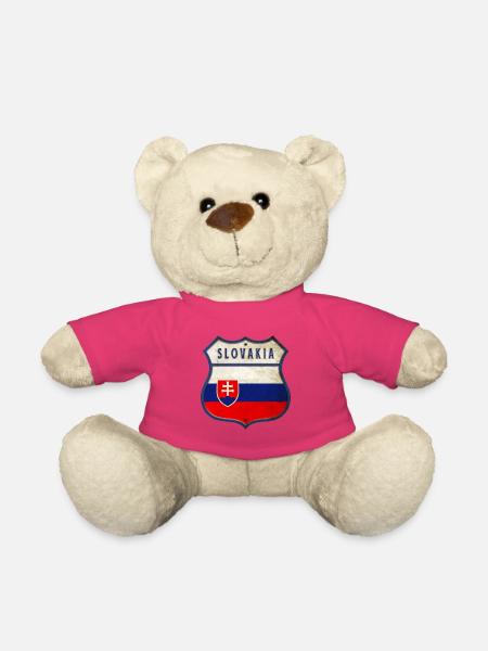 Slowakei Flaggen Wappen Design - Teddy - Pink
