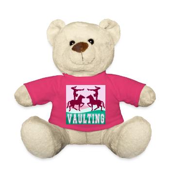 CHEVAL - Saut équestre sportif - Nounours - rose - Devant