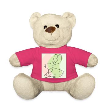 OSTERHASE LINIENZEICHNUNG - Teddy - Pink - Vorne