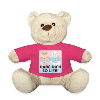 Habe Dich so lieb - Paare - Teddy - Pink - Vorne