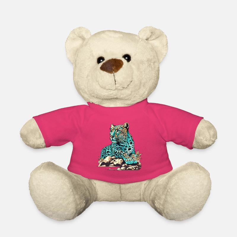Léopard à l’affût - Nounours - rose