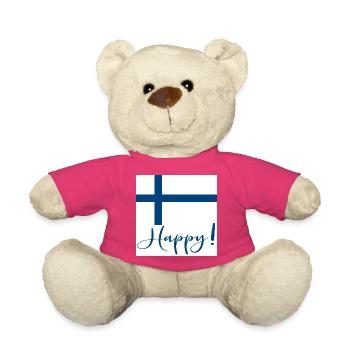 DRAPEAU FINLANDAIS - SIGNE HEUREUX - Nounours - rose - Devant