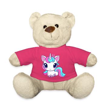 Licorne kawaii mignonne - Nounours - rose - Devant