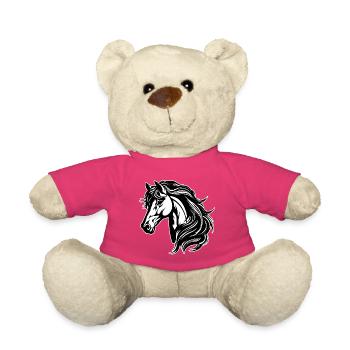 Pferd Tattoo Pferde Reiten Mädchen Magie Magisch - Teddy - Pink - Vorne