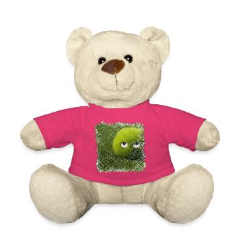 Lustige grüne Graskugel - Teddy - Pink - Vorne