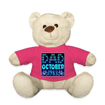 43E ANNIVERSAIRE - PÈRE OCTOBRE 1983 VÉLO - Nounours - rose - Devant