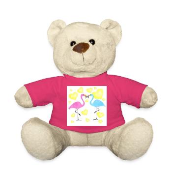 Verliebte Flamingos - Teddy - Pink - Vorne