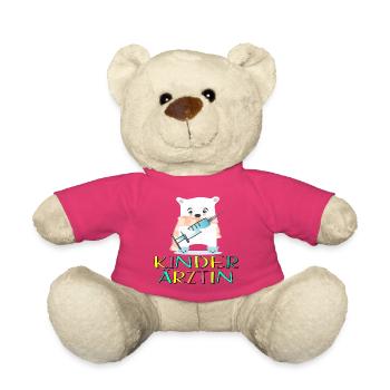 Kinderärztin Medizinerin Kinderheilkunde - Teddy - Pink - Vorne