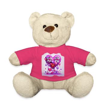 Funny heart - Teddy Bear - pink - Front
