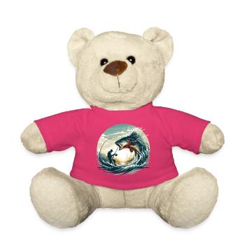 Pêche pêcheur dynamique cadeau - Nounours - rose - Devant