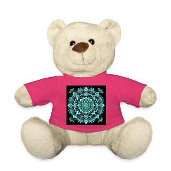Türkis-Neon-Mandala - Teddy - Pink - Vorne