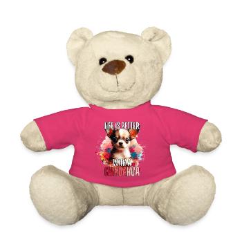 Chihuahua chiot mignon vie chien cadeau - Nounours - rose - Devant