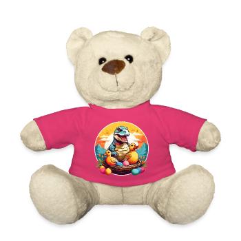 Kleiner Dino im Osternest Dinobaby und Ostereier. - Teddy - Pink - Vorne