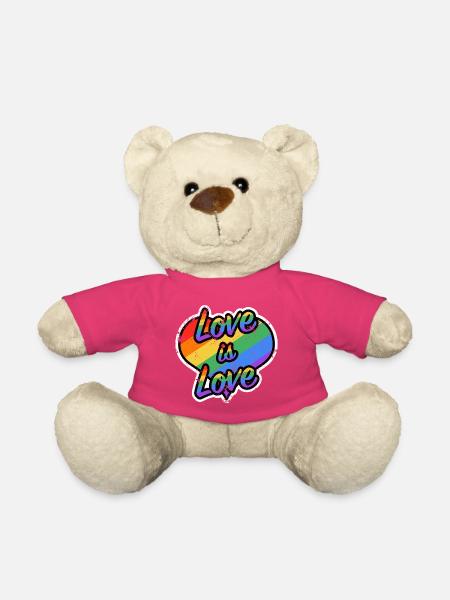 Regenbogenherz: Liebe ist Liebe - Teddy - Pink