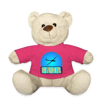 Segelfliegerin Pilotin MAMA - Teddy - Pink - Vorne