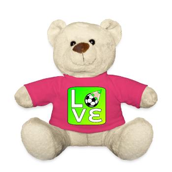 AIMEZ JOUER AU FOOTBALL - Nounours - rose - Devant