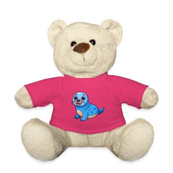 Siegel Niedliche Maskottchen Cartoon Figur Kawaii - Teddy - Pink - Vorne
