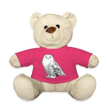 Snowy owl white - Teddy Bear - pink - Front