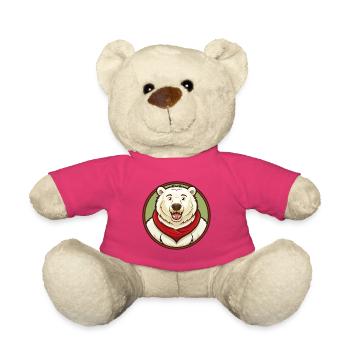 ours polaire coloré kawaii dessin animé personnage animal de compagnie - Nounours - rose - Devant