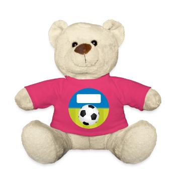 Stickers Ecole Rond - Football Bleu Vert - Nounours - rose - Devant
