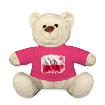 Flagge Fahne Polen Polska polnisch rot weiß - Teddy - Pink - Vorne
