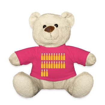 23 Bierflaschen - Bier - 23 Jahre - 23. Geburtstag - Teddy - Pink - Vorne