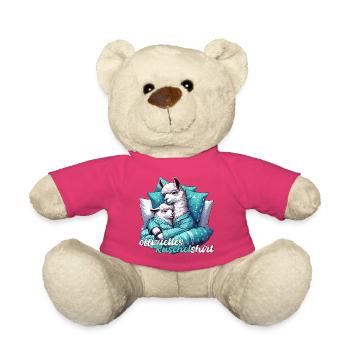 Offizielles Kuschelshirt Lama Lamas Geschenk - Teddy - Pink - Vorne