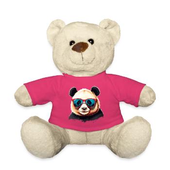 Panda Bear intelligent avec des lunettes de soleil cool - Nounours - rose - Devant