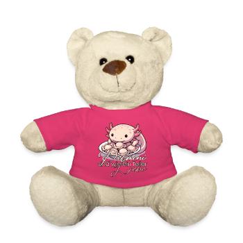 Axolotl Pelmeni Teller Liebe Geschenk - Teddy - Pink - Vorne