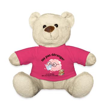 Ne pas déranger lecture - Nounours - rose - Devant