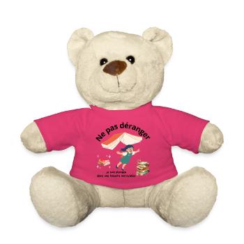 Ne pas déranger lecture - Nounours - rose - Devant