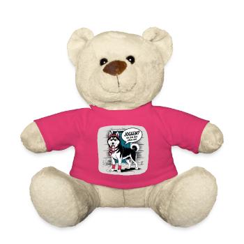 Husky jogging? I'll pull you with dog love - Teddy Bear - pink - Front