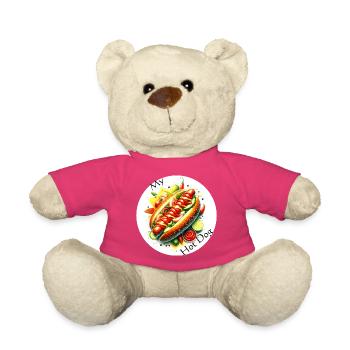 Explosion de couleurs Hot Dog Art - Nounours - rose - Devant