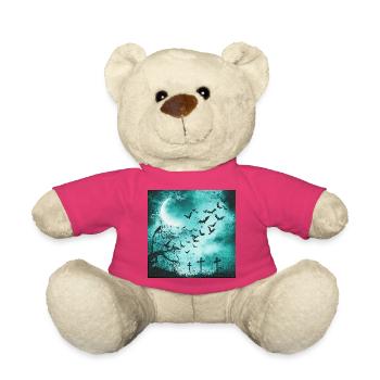 Kolkrabe, Fledermäuse, Bäume, Friedhöfe - Teddy - Pink - Vorne