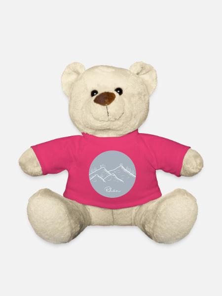 Rhön Berglandschaft Linienstil - Teddy - Pink