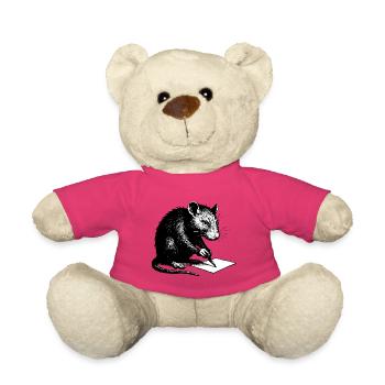 Rat écrit | Personnalisez le style Banksy - Nounours - rose - Devant