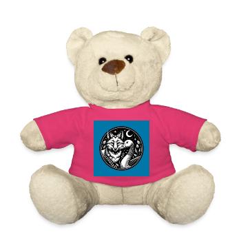 Fox and Goose Friendship Friends Forever - Teddy Bear - pink - Front