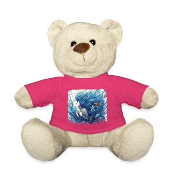 Sirène Sirène Cheveux Bleus Art Nouveau Cadeau - Nounours - rose - Devant