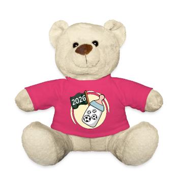 BÉBÉ 2026 BOUTEILLE SOCCER - Nounours - rose - Devant