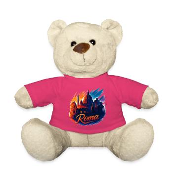 Rome Roma Capitale Italie Silhouette Cadeau - Nounours - rose - Devant