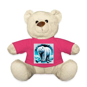 ours blanc - Nounours - rose - Devant