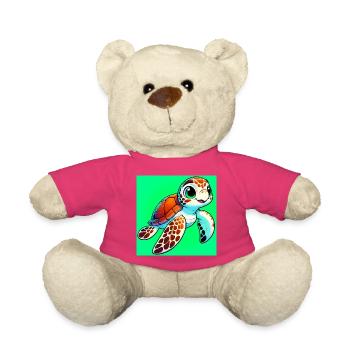 tortue - Nounours - rose - Devant
