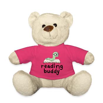 Ami de lecture Mignon rat de bibliothèque avec un livre - Nounours - rose - Devant