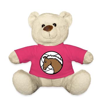 Pferd Süß Pony Fohlen Pferdemädchen Niedlich Comic - Teddy - Pink - Vorne