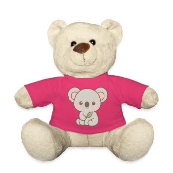 Mignon design d’ours koala avec des feuilles - Nounours - rose - Devant