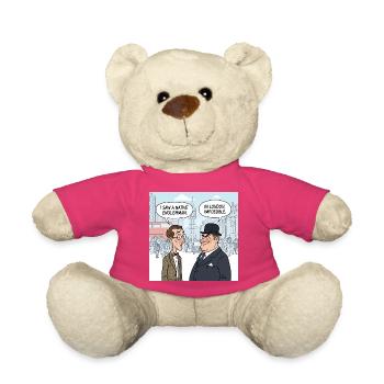 Illustration d’un Anglais natif de Londres - Nounours - rose - Devant