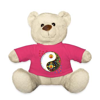 Yin Yang Tao mit Buddha  - Teddy - Pink - Vorne