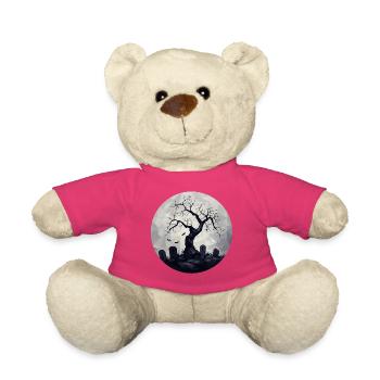 Arbres fantômes sombres avec cimetière - Nounours - rose - Devant